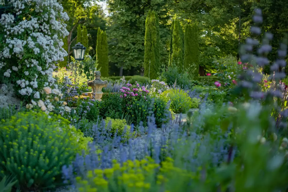 Castle garden at Schloss Leopoldskron with historic landscape character.